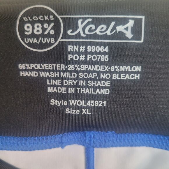 Xcel Ocean Ramsey Leggings Women's XL Blue Black Sea Turtle Athletic Outdoor - Picture 7 of 9